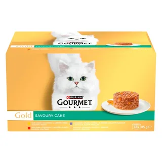 Gold Gourmet Herzhafter Kuchen 48x85g Nassfutter Für Katzen von Purina – Produktfoto 1 von 6