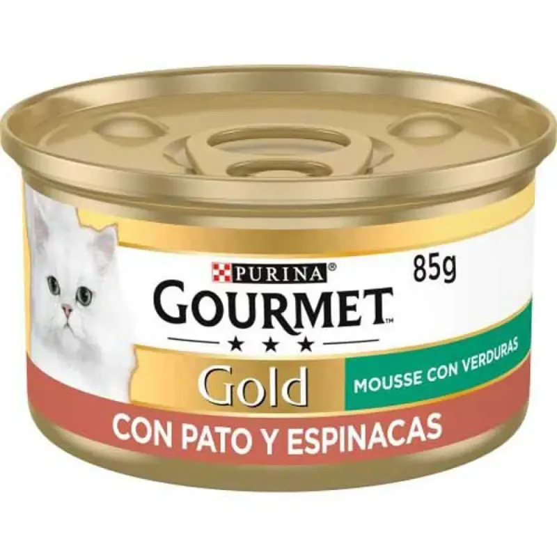 Goud Gourmet Mousse Eend Met Spinazie 24x85g Kattenvoer fra Purina – produktbillede