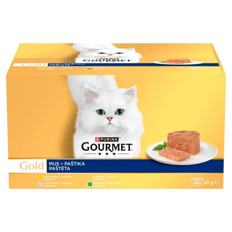 Gold Gourmet Mousse Nassfutter Für Katzen 85 G 48 Einheiten von Purina – Produktfoto 1 von 6
