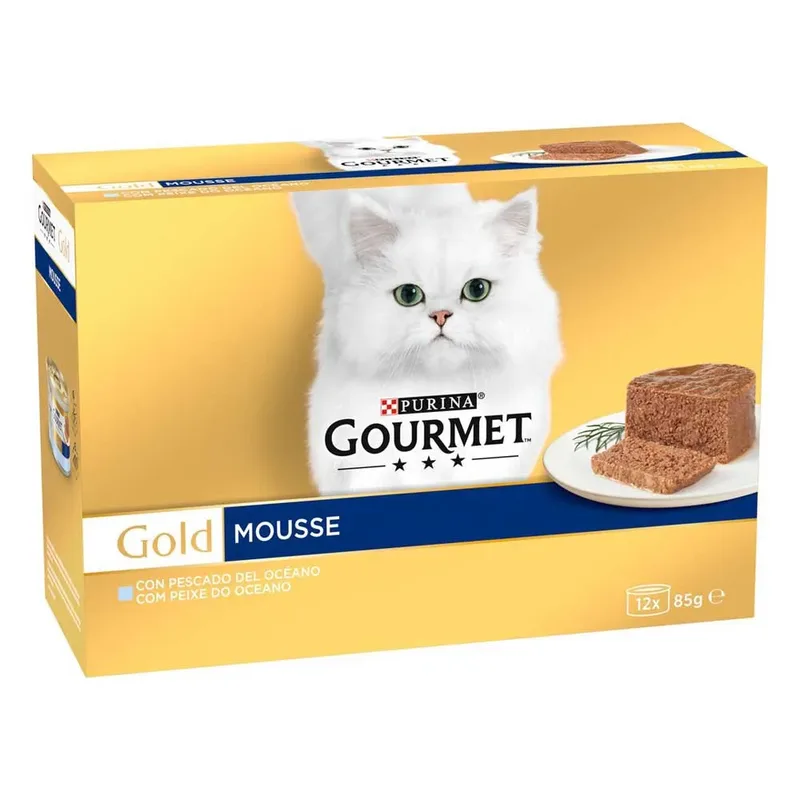 Goud Gourmet Oceaanvismousse Kattenvoer 12x85g de Purina – photo produit