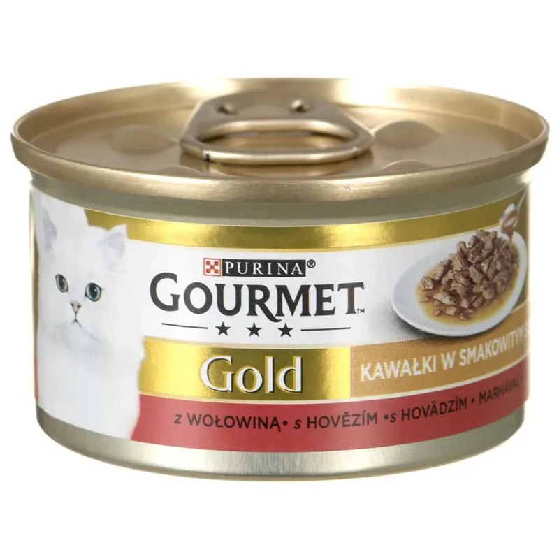 Goud Gourmet Saus Delight Beef Nat Kattenvoer 85g by Purina – product photo