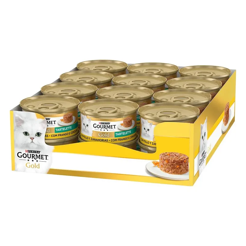 Nourriture Pour Chats Gourmet Tartalette Poulet Et Carotte 24x85g Or de Purina – photo produit