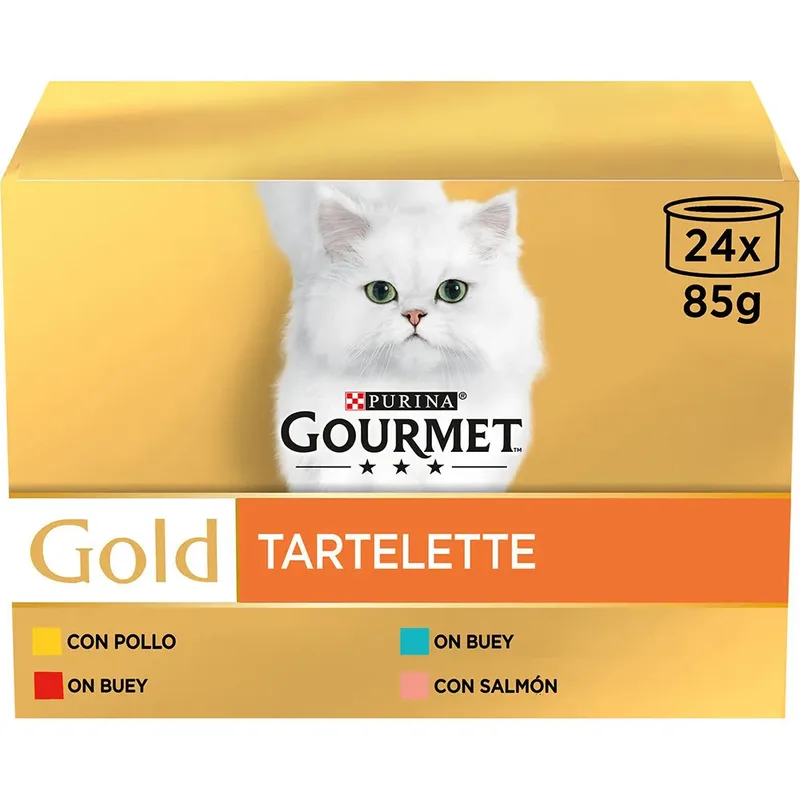 Goud Gourmet Tartalette Natvoer Voor Katten 24x85g 4 Eenheden by Purina – product photo
