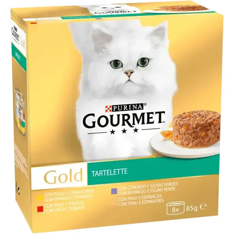 Pâtée Pour Chat Gourmet Tartallette 8x85g Or 12 Unités de Purina – photo produit