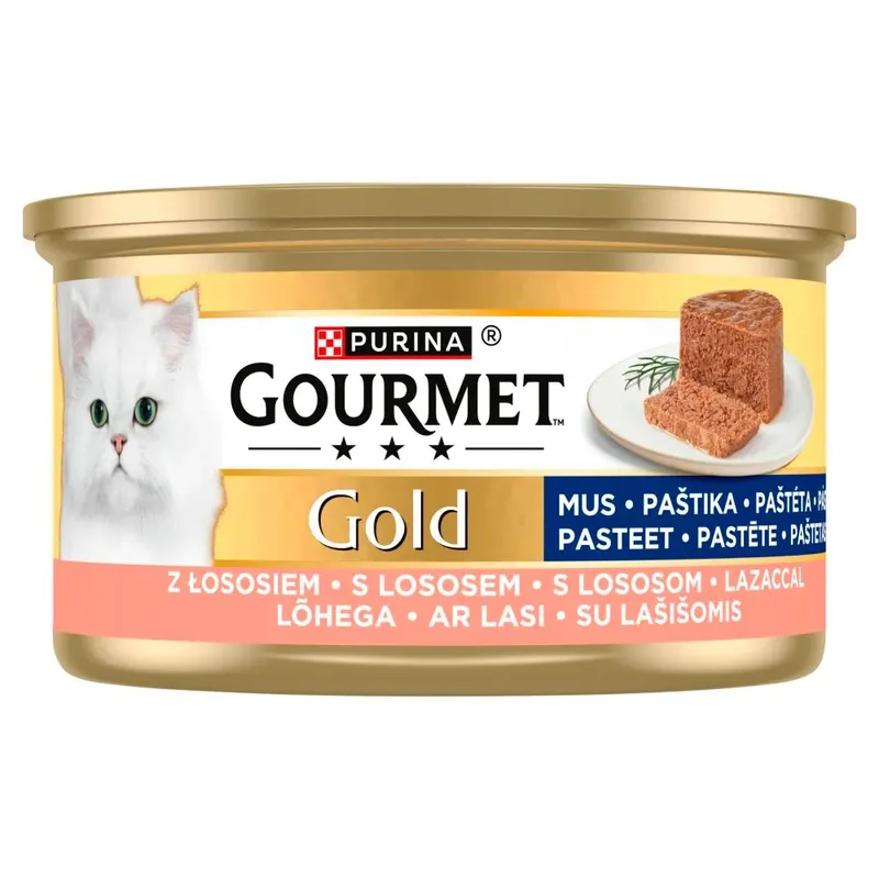 Mousse Gourmet Au Saumon Nourriture Humide Pour Chats Or 85g de Purina – photo produit