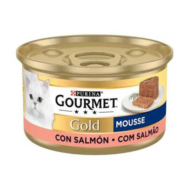 Gourmet Gold Mousse Salmon 24x85g Kattenvoer de Purina – photo produit
