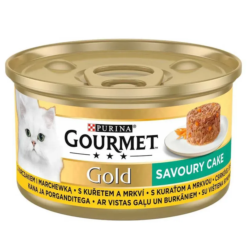 Gourmet Gold Savoury Cake With Chicken And Carrot 85g Natvoer Voor Katten de Purina – photo produit