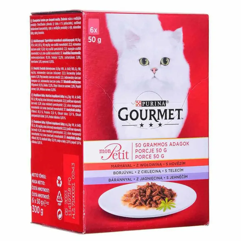 Gourmet Mon Petit Vismix Natvoer Voor Katten 50g 6 Eenheden by Purina – product photo