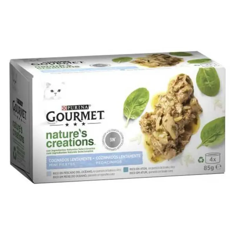 Gourmet Nature Fish 48x85g Kattenvoer von Purina – Produktfoto