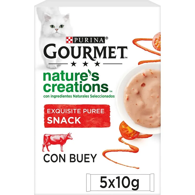 Gourmet Puree Rundvlees 55x10g Kattenvoer von Purina – Produktfoto