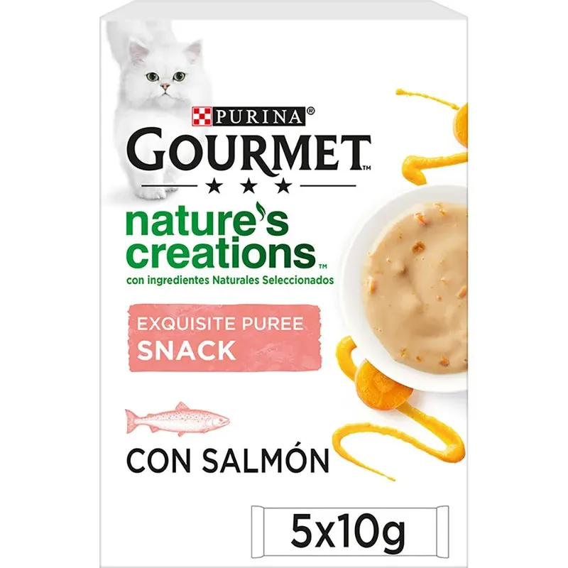 Gourmet Puree Salmon 55x10g Kattenvoer de Purina – photo produit