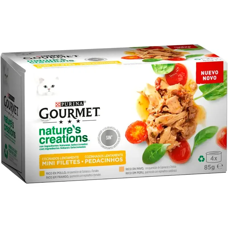 Nature´s Creation Nourriture Humide Pour Chats Au Poulet 12x4x85g de Purina – photo produit