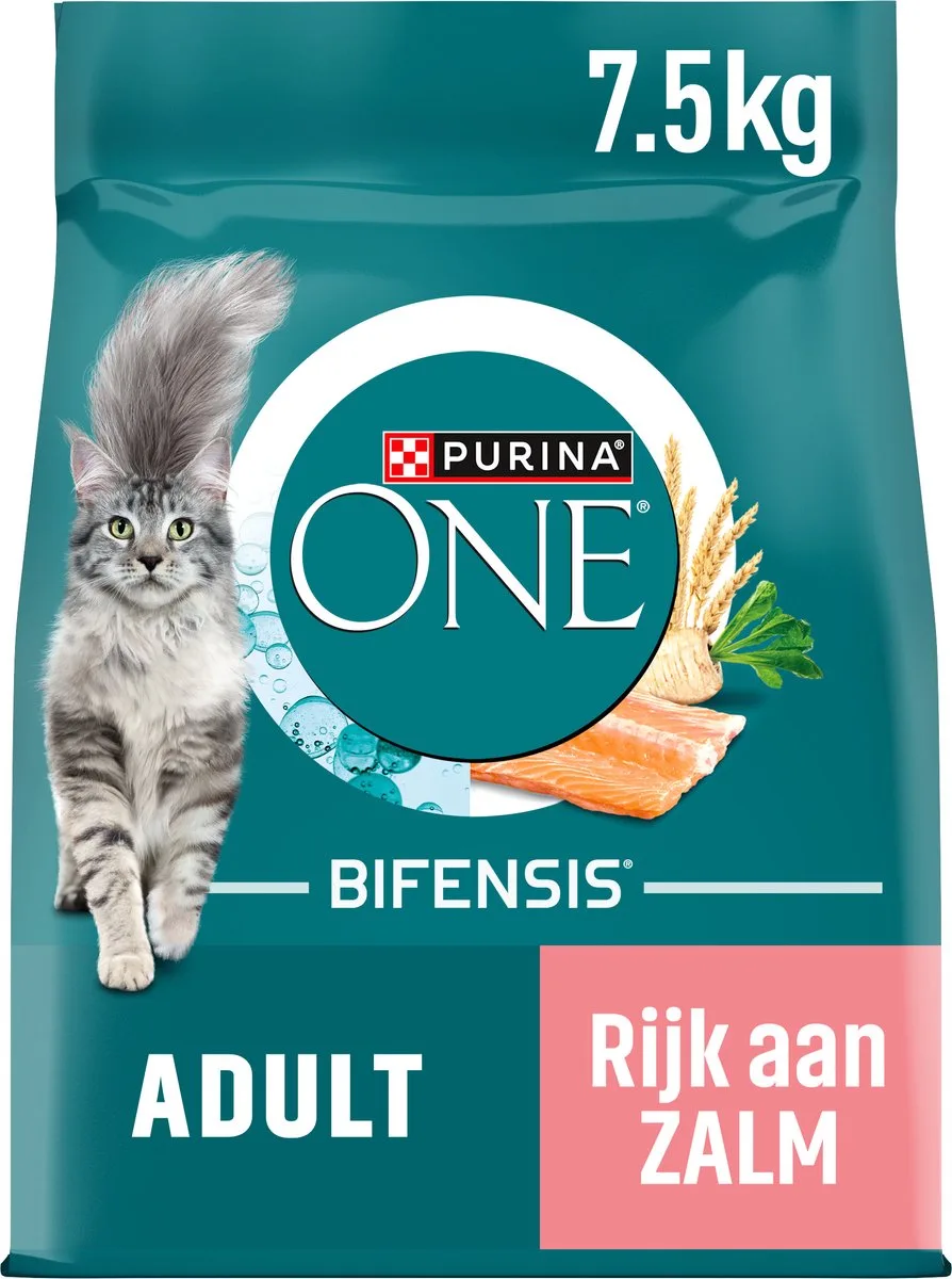 ONE Adult - Kattenbrokjes - Zalm & Volkoren Granen - 7.5 kg van Purina – productfoto