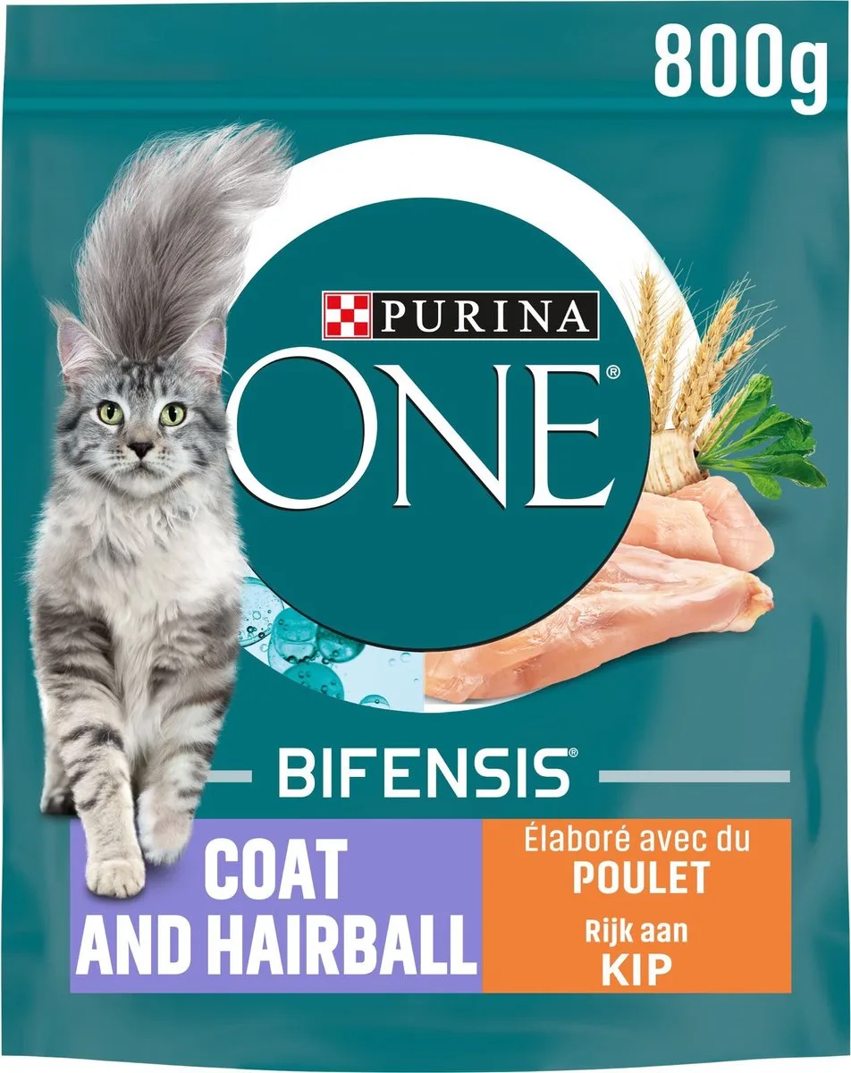 one - Bifensis Coat & Hairball - kip - 3x 800g de Purina – photo produit