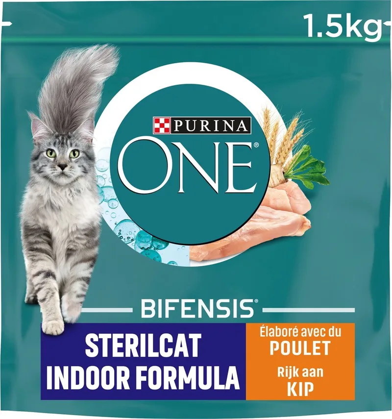 One Gesteriliseerde Binnenkatten - kattenvoer - Kip - 3x 1.5kg von Purina – Produktfoto