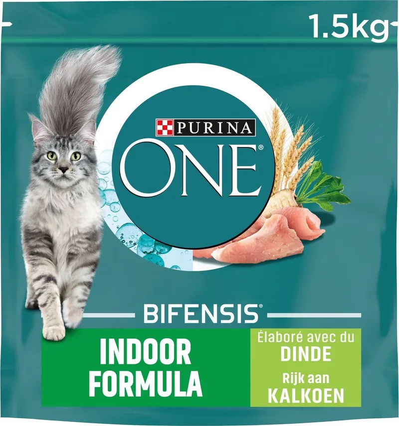 ONE Indoor - Kattenvoer - Kalkoen & Volkoren Granen -1.5kg de Purina – photo produit