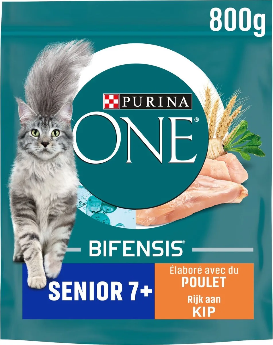 ONE Senior Kip - Volkoren Granen 8x 800 gr de Purina – photo produit