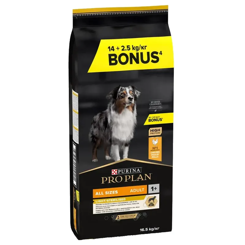 Plo Plan All Sizes Adult Light/sterilised 14+2.5kg Hondenvoer by Purina – product photo