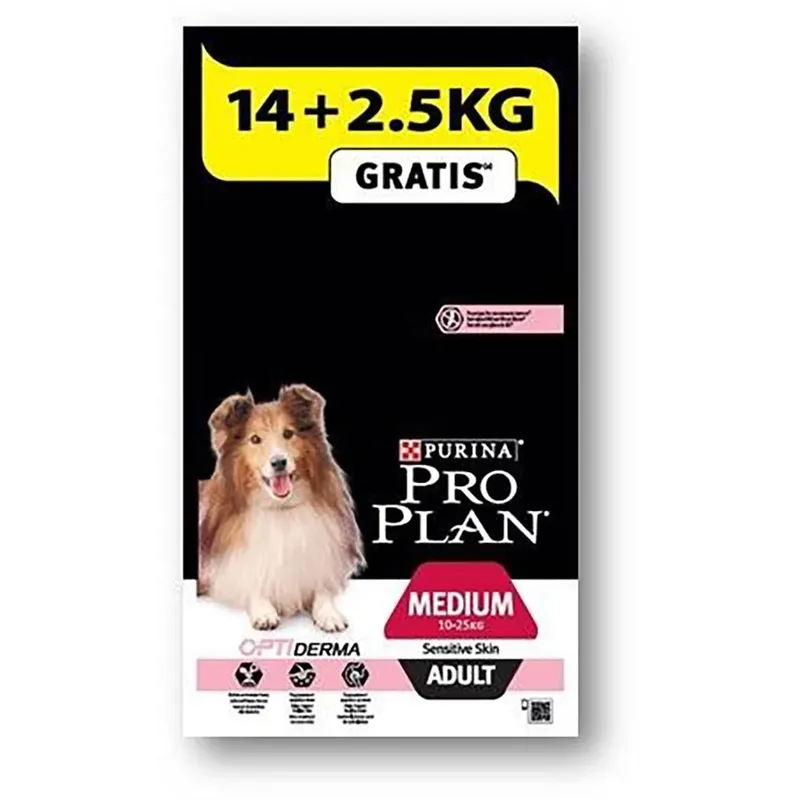 Pro Plan Adult Medium Sensitive Skin 14+2.5kg Hondenvoer by Purina – product photo