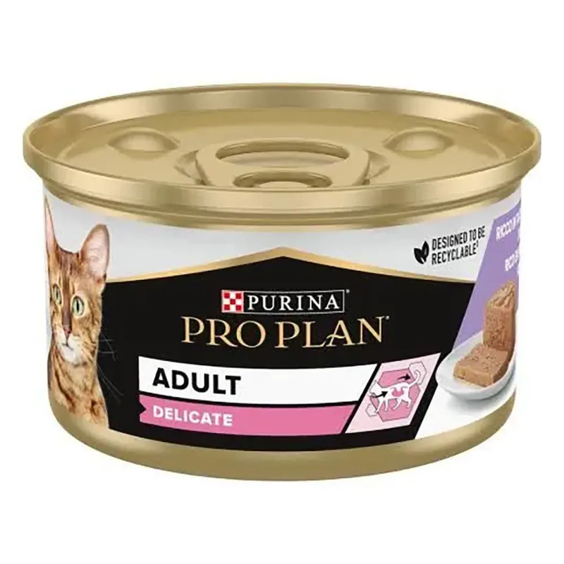 Pro Plan Delicate Kalkoen Kattensnack 85g 24 Eenheden de Purina – photo produit