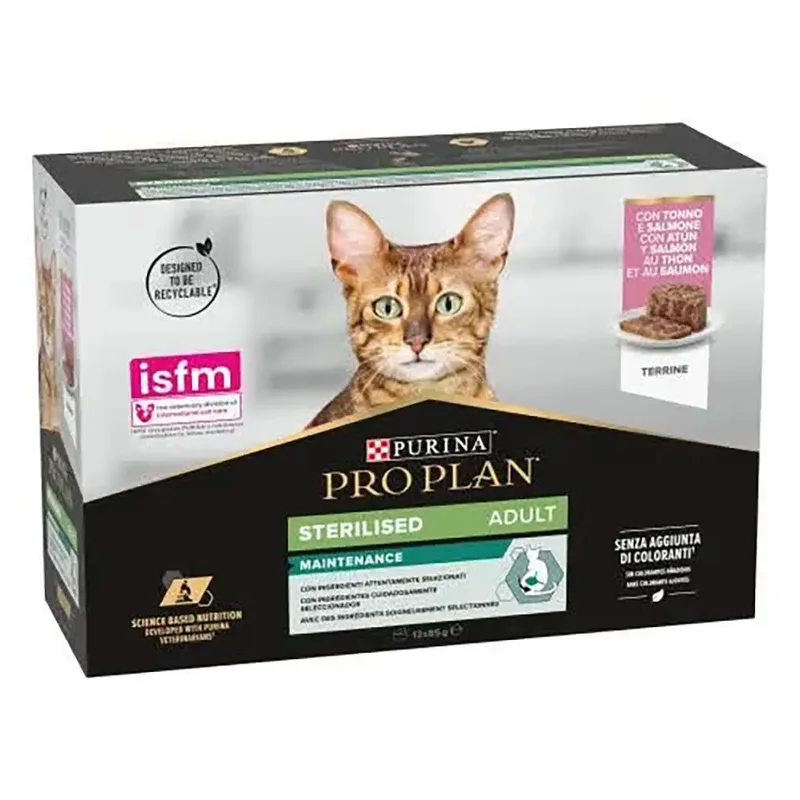 Pro Plan Multi Sterilized Zalm Tonijn Katten Snack 85g 12 Eenheden by Purina – product photo