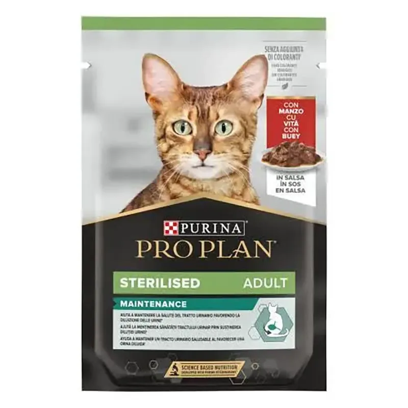 Pro Plan Snacks Viande Pour Chat Stérilisé 85g 26 Unités de Purina – photo produit
