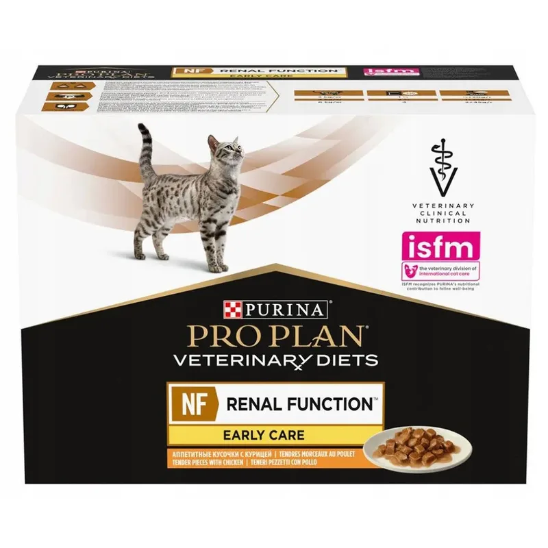 Pro Plan Veterinary Diets Nf Renal Function Kip-natvoer Voor Katten Met Verminderde Nierfunctie 10x85 G by Purina – product photo