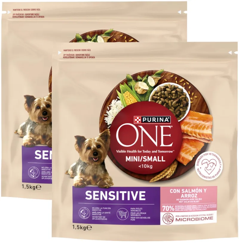 Sensitive Zalm en Rijst - Multipack - Honden Droogvoer - 3000g (2x1500g) de Purina – photo produit