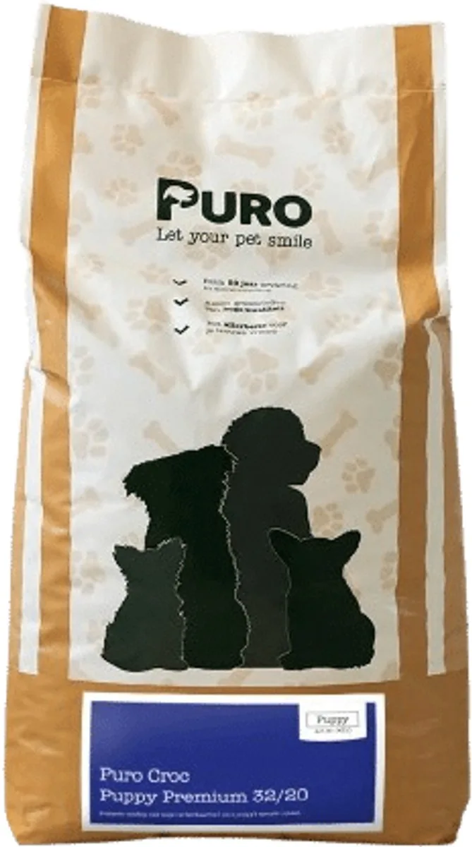 Puro Croc Premium - Puppy 32/20 - Krokante hondenbrokken - 10 kg de Puro Petfood – photo produit