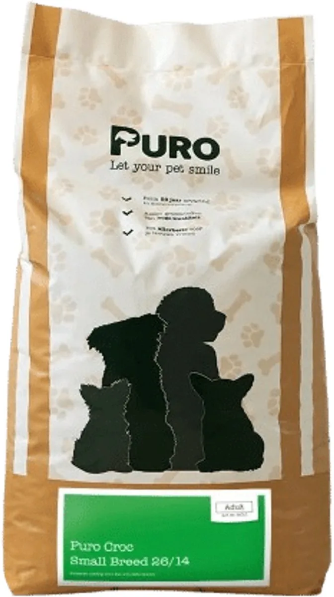 Puro Croc Premium - Small Breed 26/14 - 10 kg - Krokante hondenbrokken by Puro Petfood – product photo