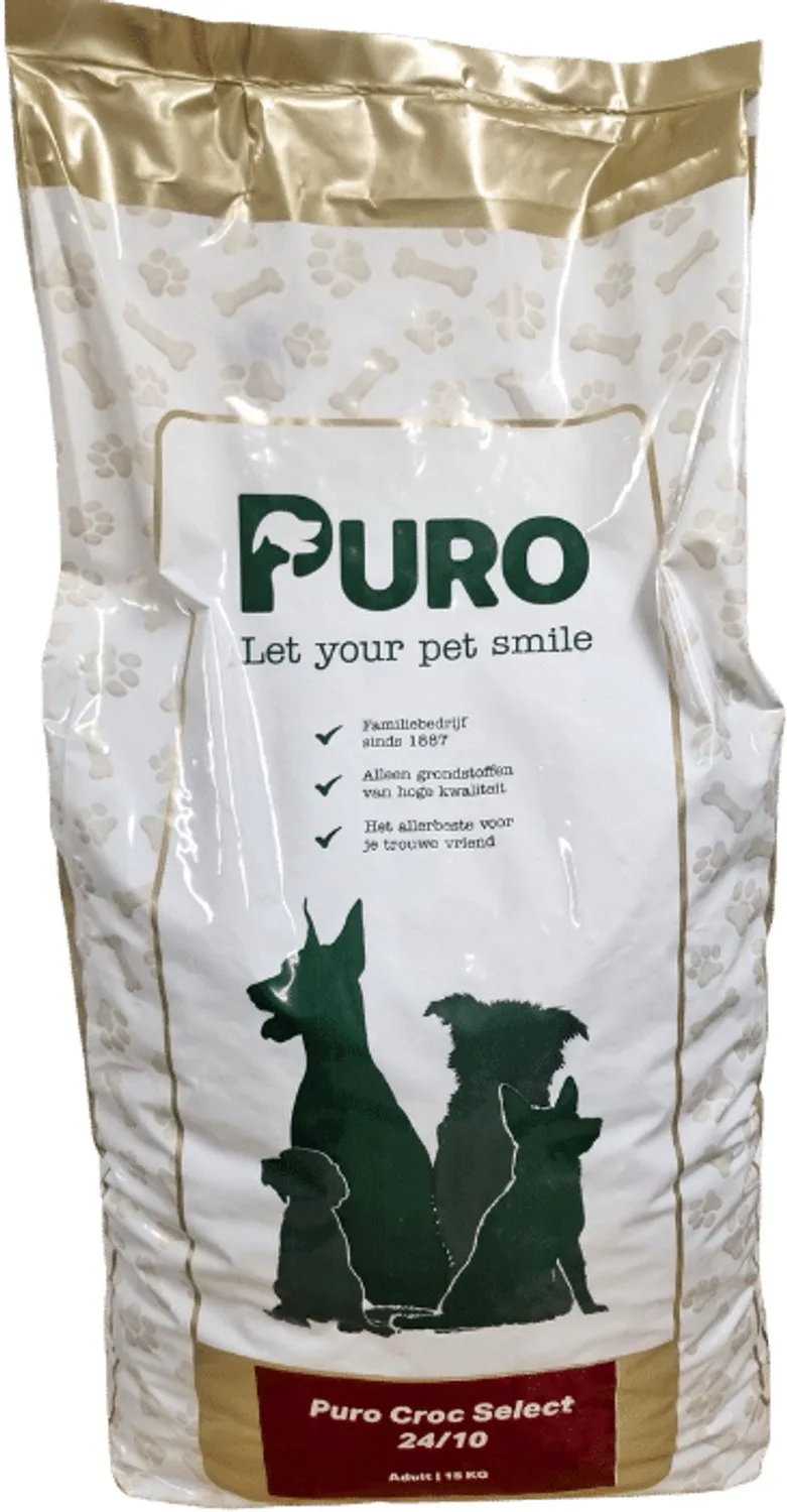 Puro Croc Select - 24/10 - 15 kg - Krokante hondenbrokken by Puro Petfood – product photo
