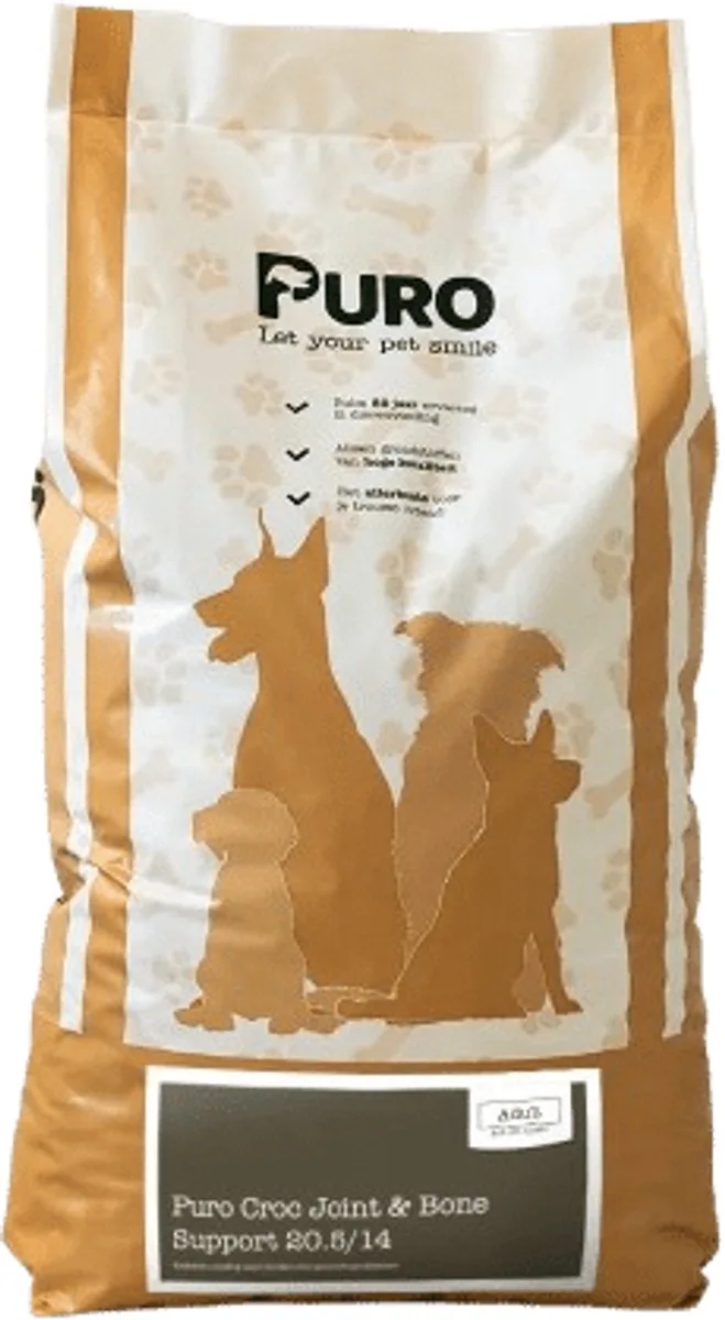 Puro Croc Sensitive - Joint en Bone Support - 10 kg - Krokante hondenbrokken by Puro Petfood – product photo