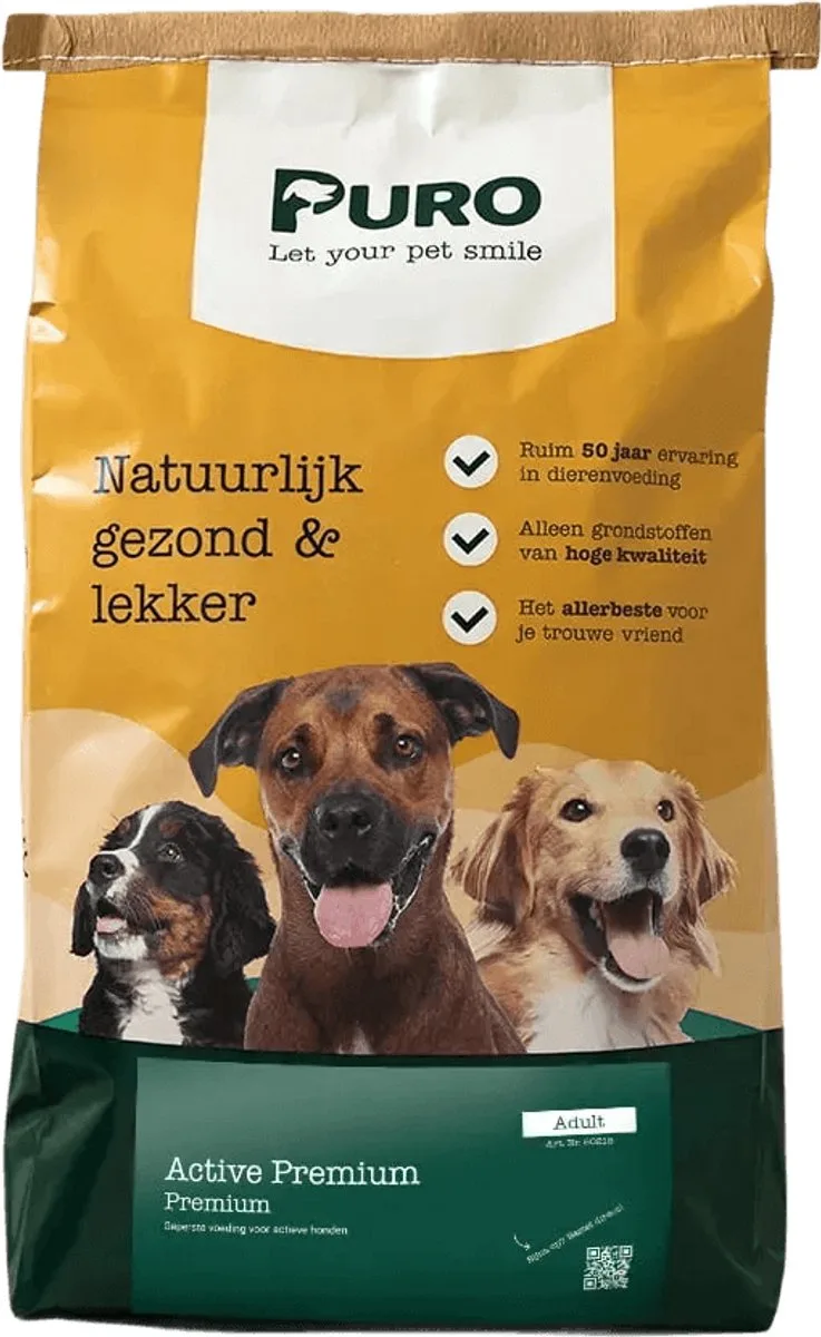 Puro Premium - Active - Hondenvoer - 5 kg by Puro Petfood – product photo