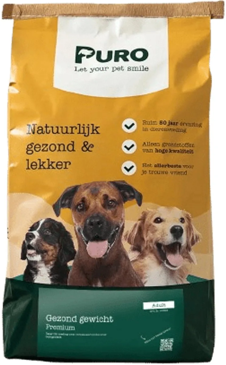 Puro Premium - Gezond Gewicht - Hondenvoer - 5 kg von Puro Petfood – Produktfoto