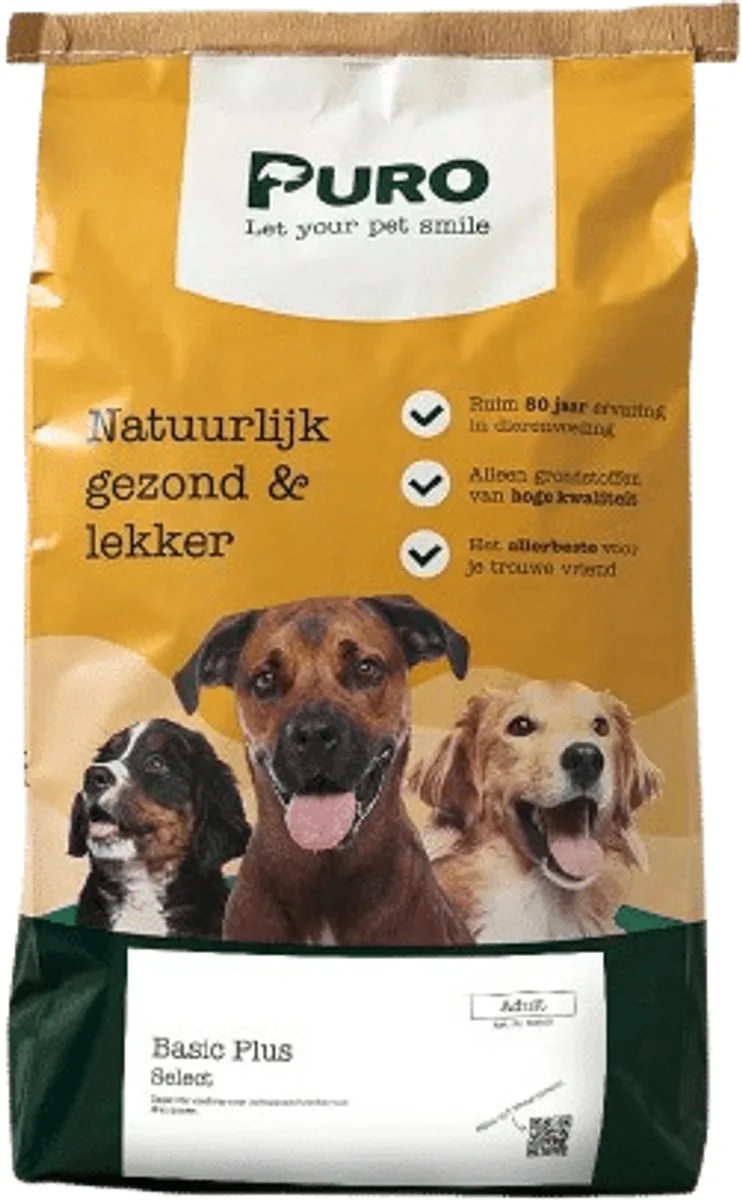Puro Select - Basic Plus - Hondenvoer - 15 kg by Puro Petfood – product photo