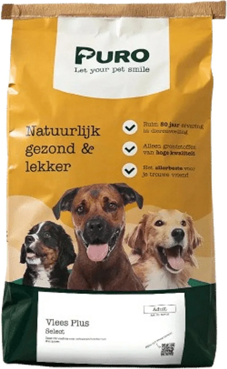 Puro Select - Vlees Plus - Geperste hondenbrokken - 15 kg by Puro Petfood – product photo
