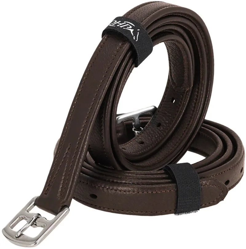 Beugelriem Sensisoft Bruin - 120 | Stijgbeugels en Beugelriemen by QHP – product photo
