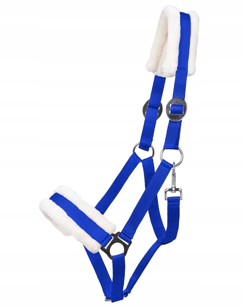 Cali Halster met Bontvoering FULL by QHP in Blue – product photo