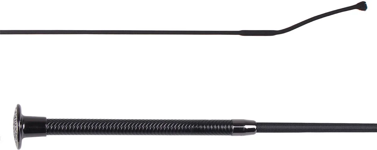 Dressuur zweep QHP Spiral van QHP in Zwart – productfoto