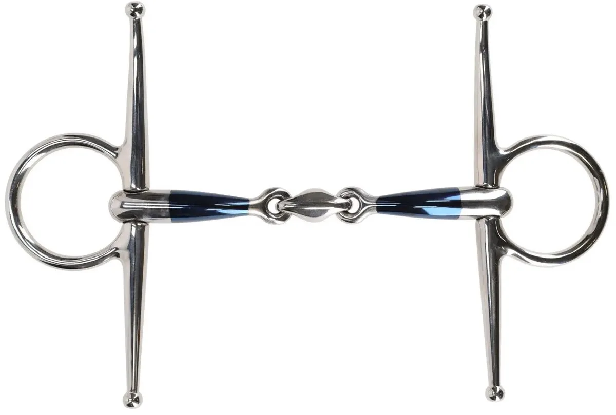Dubbelgebroken sporenbit voor paard QHP van QHP in Sweet iron – productfoto
