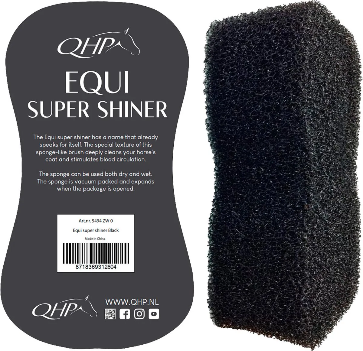Equi Super Shiner - Spons de QHP en Noir – photo produit