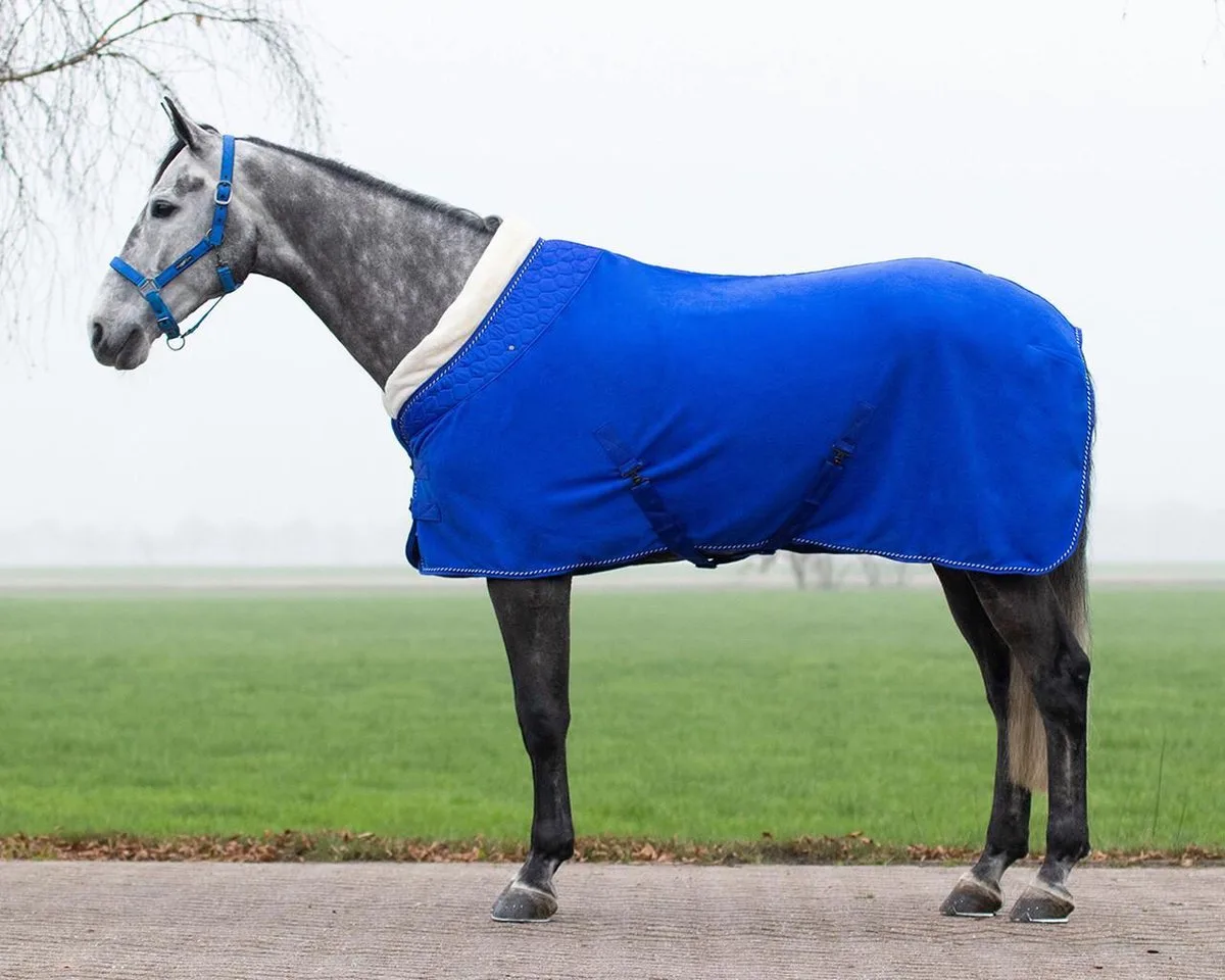 Fleece deken Brilliance Victoria blue-185 de QHP en Bleu – photo produit