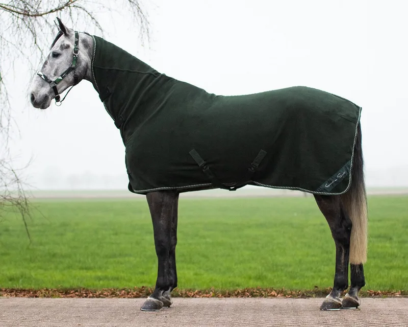 Fleecedeken Brilliance met hals 75/105 cm by QHP in Green – product photo