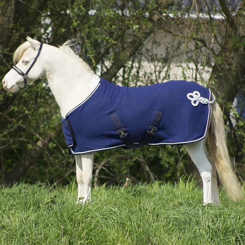 Fleecedeken Qhp Ornament Falabella - 85/115 de QHP en Donkerblauw-zilver – photo produit