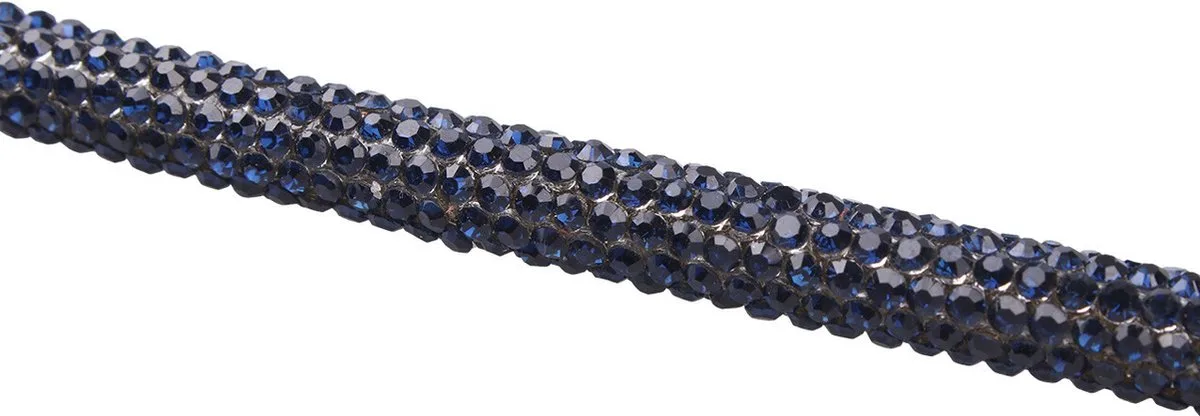 Frontriem Alyssum - Shet | Frontriemen paard van QHP in Zwart, Donkerblauw – productfoto