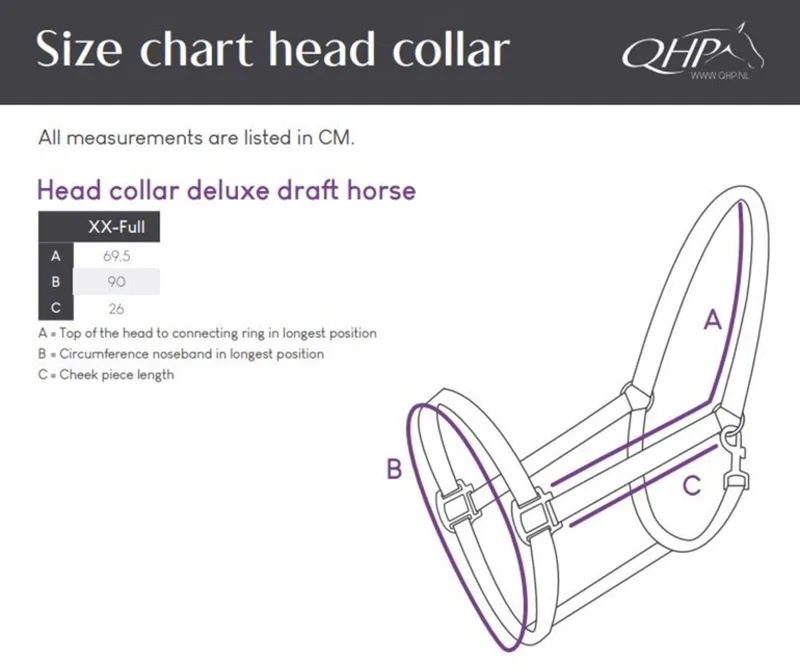 Halster Deluxe Black - Trekpaard | Halstertouw paard by QHP in Black – product photo