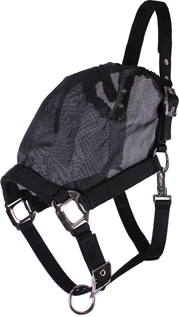 Halster-vliegenkap combi - Xtra Full by QHP in Black – product photo