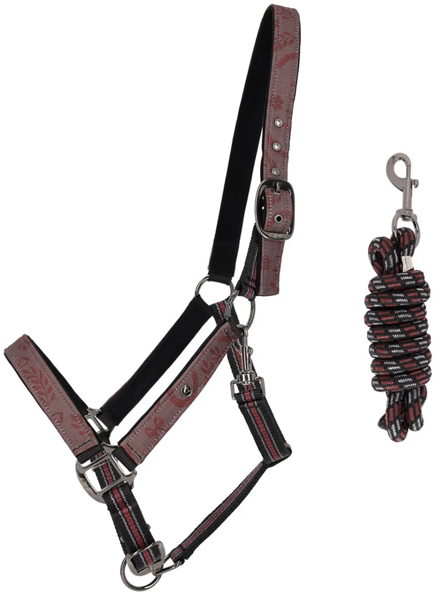 Halsterset Qhp Turnout de QHP en Donkerrood – photo produit