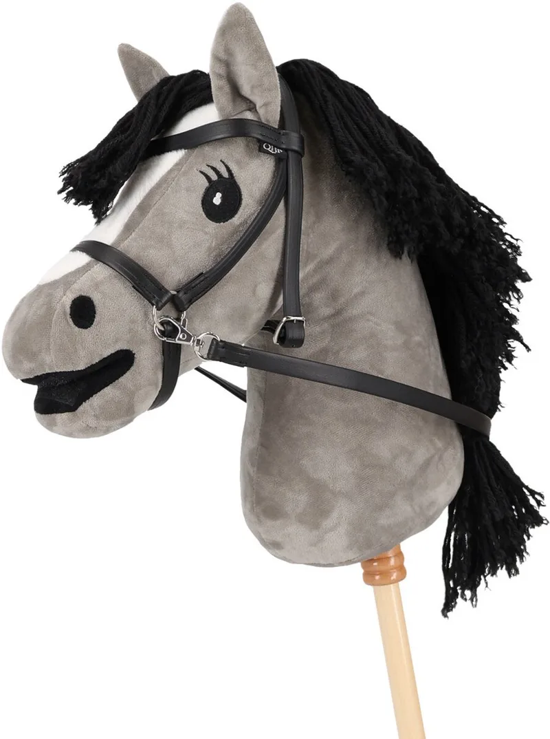 Hobby Horse Bitloos Hoofdstel - One size by QHP in Black – product photo