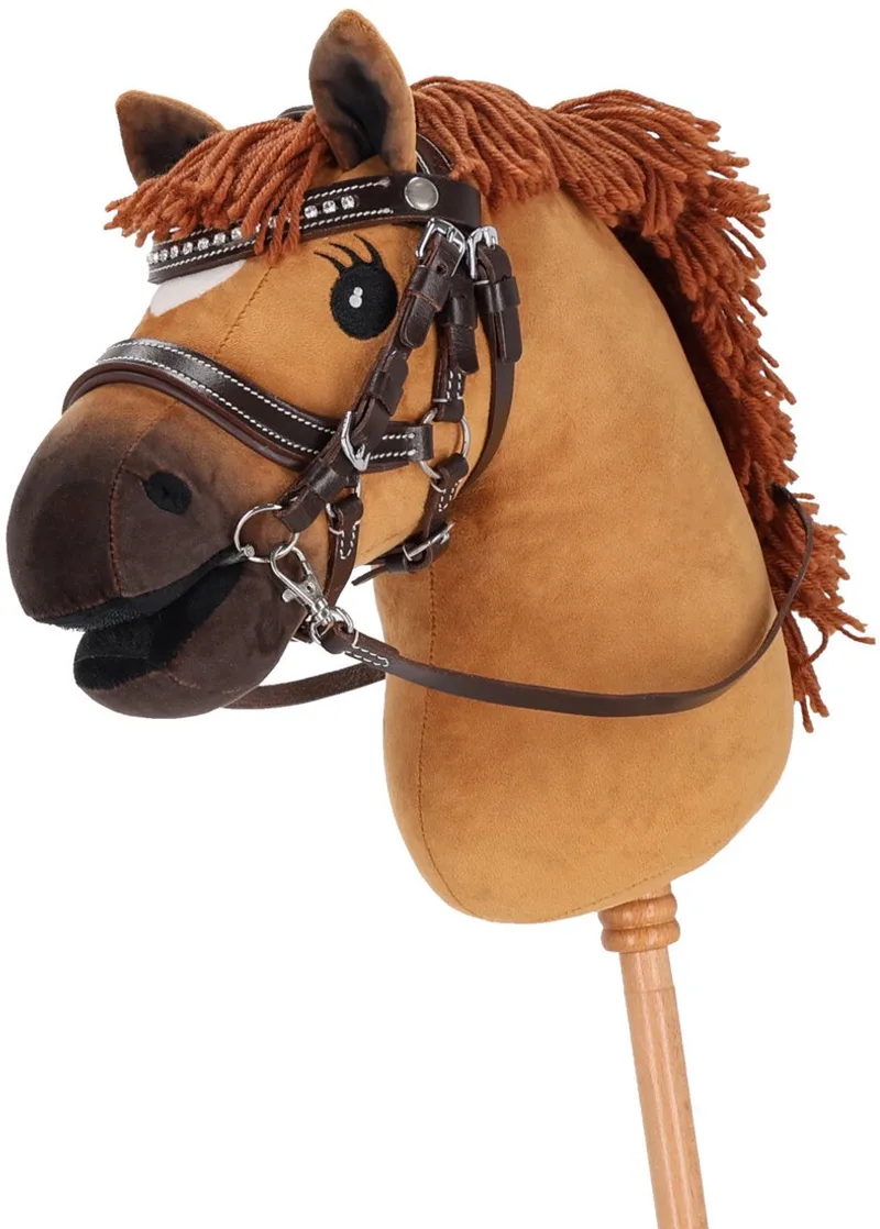 Hobby Horse Hoofdstel Dolly Donkerbruin - One size de QHP en Marron – photo produit